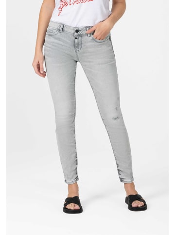 Timezone Spijkerbroek "Sanya" - skinny fit - lichtgrijs