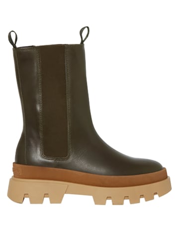Marc O'Polo Shoes Leder-Chelsea-Boots in Oliv