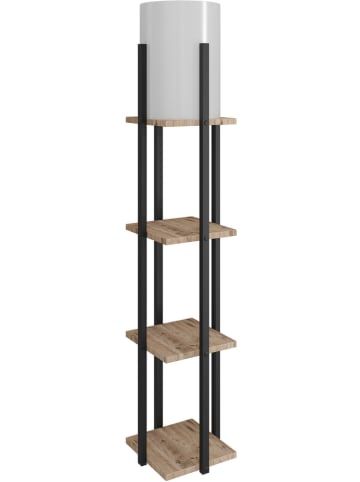 ABERTO DESIGN Lampa stojąca w kolorze czarno-jasnobrązowym - 135 cm