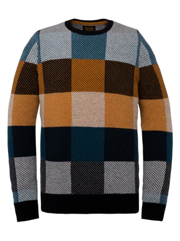 PME Legend Wollen trui donkerblauw/oranje