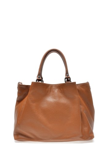 Luisa Vannini Brown leather handbag - 39 x 28 x 17 cm