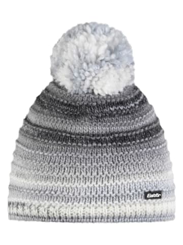 Eisbär Mütze "Mikata Pompon" in Weiß/ Grau