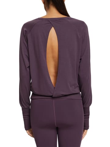 ESPRIT Trainingslongsleeve in Aubergine
