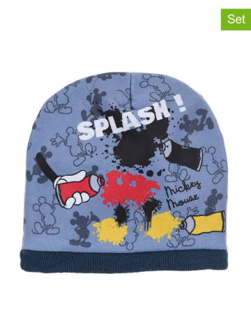 Disney Mickey Mouse 3-delige winteraccessoires set "Mickey Mouse" grijs/donkerblauw