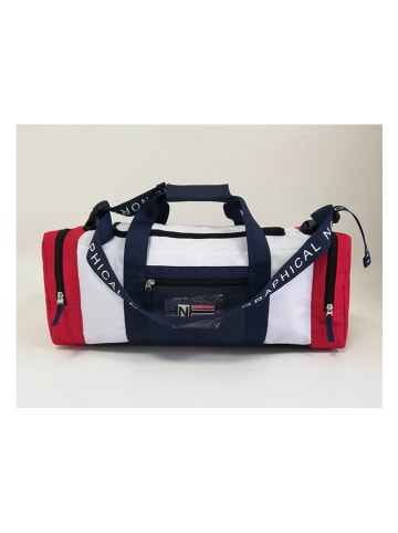 Geographical Norway Reistas "Skin" wit/rood/donkerblauw - (B)55 x (H)21 x (D)21 cm