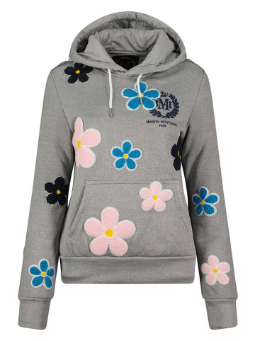Maison Montaigne Hoodie "Farguimai" in Grau/ Rosa/ Blau