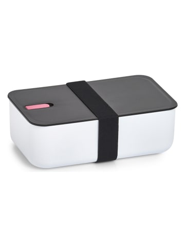 Zeller Lunchbox wit/zwart - (B)19 x (H)6,5 x (D)12 cm