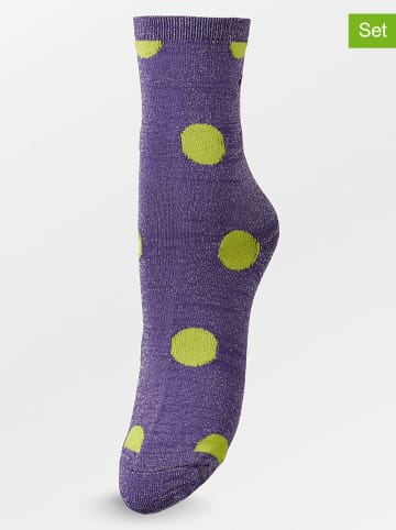 Becksöndergaard 2er-Set: Socken "Dotsy" in Lila