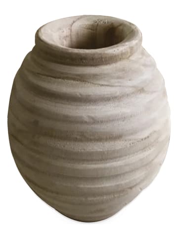 Deco Lorrie Vase "Aya" in Beige - (H)17 x Ø 15 cm