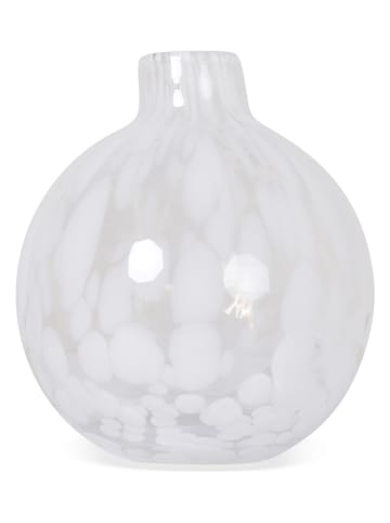 Deco Lorrie Vaas "Rond" wit - (H)13 x Ø 12,5 cm