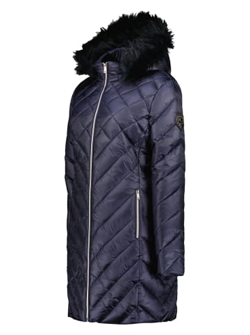 Geographical Norway Doorgestikte mantel "Bondine" donkerblauw