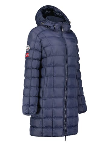 Geographical Norway Doorgestikte mantel "Babette" donkerblauw