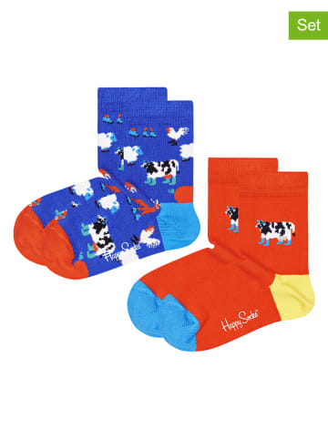 Happy Socks 2-delige set: sokken "Cows" rood