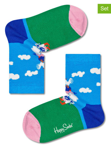Happy Socks 2-delige set: sokken "Farm Animals" blauw