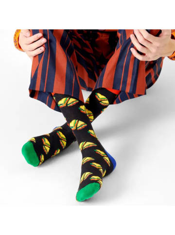 Happy Socks Sokken "Love sandwich" zwart/meerkleurig