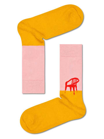 Happy Socks Sokken oranje/lichtroze