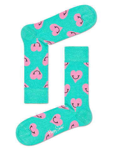 Happy Socks Sokken turquoise/lichtroze