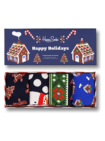 Happy Socks 4-delige geschenkset "Happy Holidays" meerkleurig