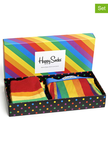 Happy Socks 2-delige geschenkset "Stripes" meerkleurig