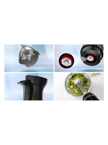 Bosch Kleingeräte Stabmixer "ErgoMaster Serie 4" mit Zubehör in Schwarz - 1.000 W