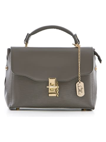 Anna Morellini Leder-Henkeltasche in Dunkelgrau - (B)25 x (H)20 x (T)5 cm