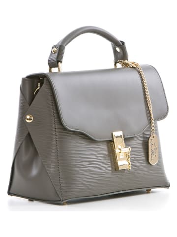 Anna Morellini Leder-Henkeltasche in Dunkelgrau - (B)25 x (H)20 x (T)5 cm