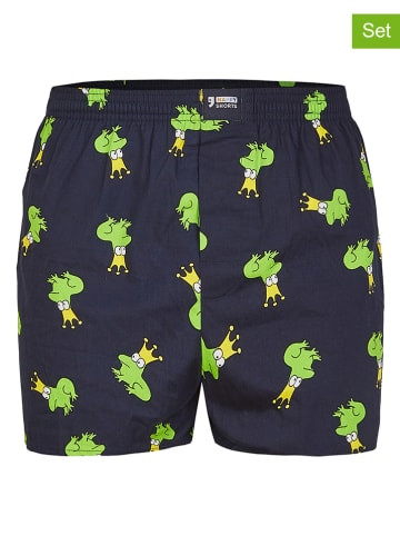 Happy Shorts Bokserki w kolorze granatowo-zielonym