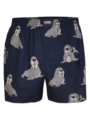 Happy Shorts Boxershort donkerblauw/grijs