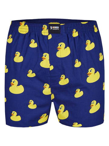 Happy Shorts 2-delige set: boxershorts donkerblauw/geel