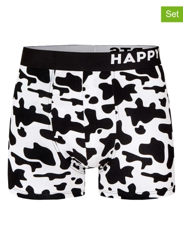 Happy Shorts 2-delige set: boxershorts zwart/wit