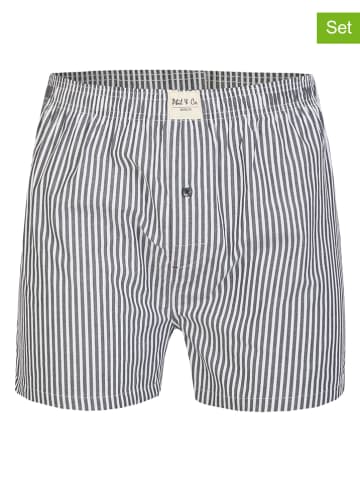 Phil & Co. Berlin 6er-Set: Boxershorts in Dunkelblau/ Blau/ Grau