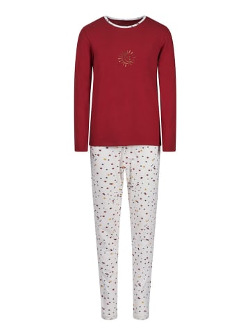 Skiny Pyjama wit/bordeaux