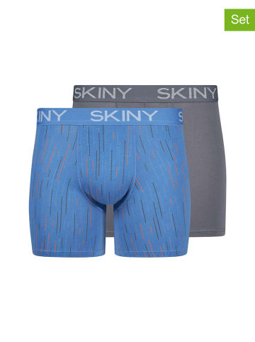Skiny 2-delige set: boxershorts blauw/grijs