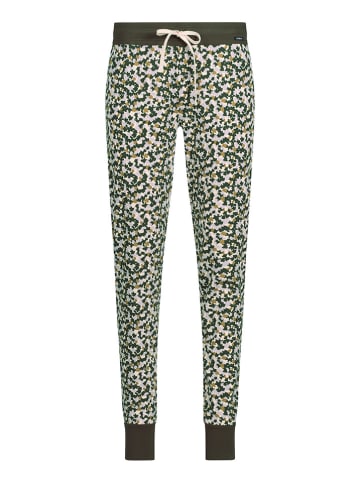 Skiny Pyjama-Hose in Khaki/ Bunt