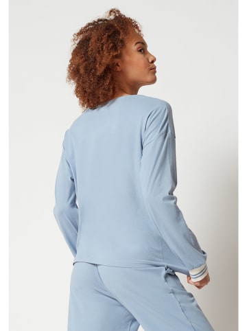 Skiny Pyjama-Longsleeve in Blau