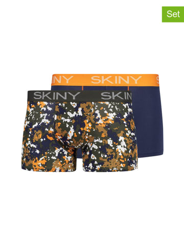 Skiny 2-delige set: boxershorts donkerblauw/kaki