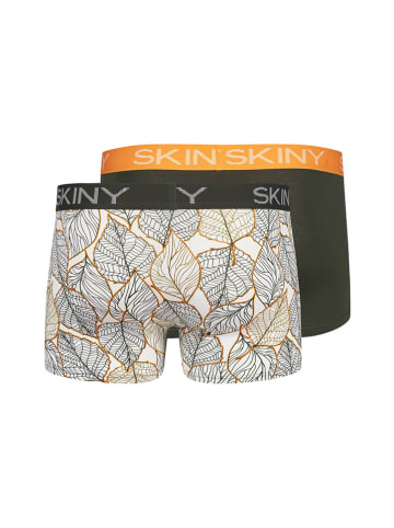 Skiny 2-delige set: boxershorts wit/kaki