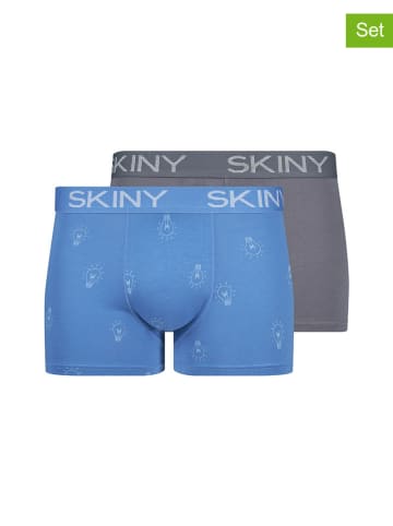 Skiny 2-delige set: boxershorts grijs/blauw