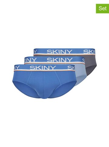 Skiny 3-delige set: slips blauw/grijs