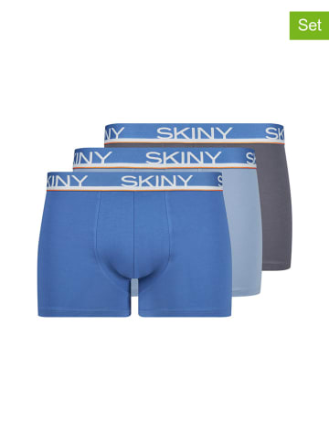 Skiny 3-delige set: boxershorts blauw/grijs