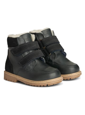 Wheat Leder-Winterboots "Stewie" in Schwarz