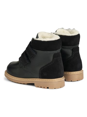 Wheat Leder-Winterboots "Stewie" in Schwarz