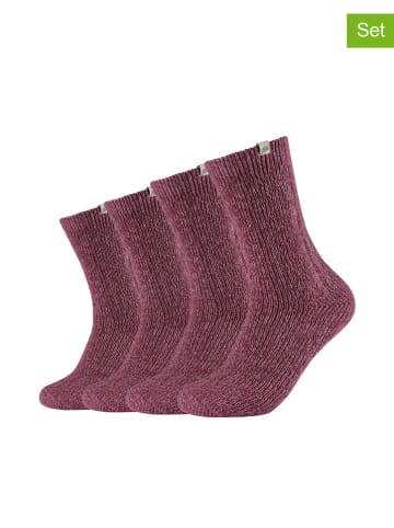 Skechers 4er-Set: Socken in Bordeaux