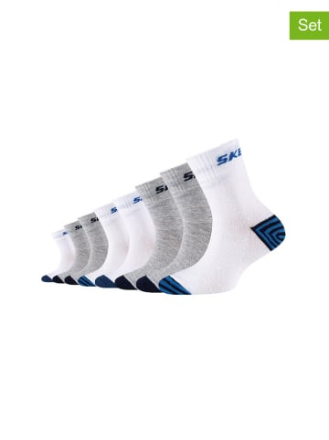 Skechers 8er-Set: Socken in Grau/ Weiß