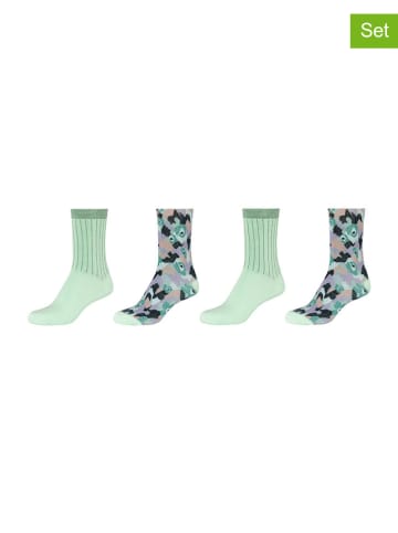 s.Oliver 4er-Set: Socken in Grün/ Bunt