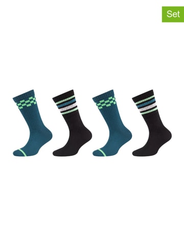 s.Oliver 6er-Set: Socken in Schwarz/ Petrol