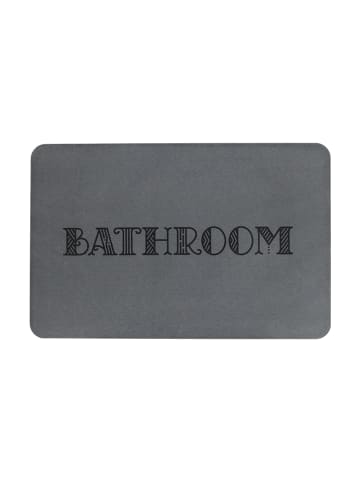 Artsy Badmat "Bathroom" grijs - (L)60 x (B)39 cm