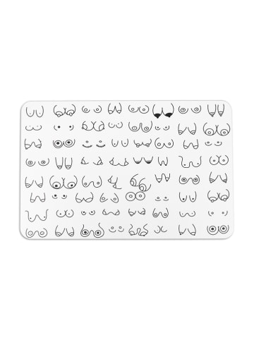 Artsy Badmat "Boobs" wit - (L)60 x (B)39 cm