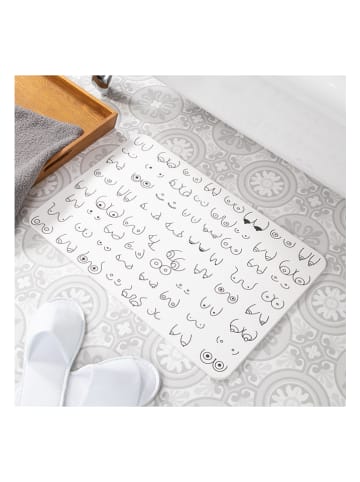 Artsy Dywanik łazienkowy "Boobs" w kolorze białym - 60 x 39 cm