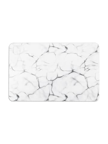 Artsy Badvorleger "Marble Pattern" in Weiß - (L)60 x (B)39 cm